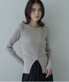 GALLEST / ギャレスト ニット・セーター | カッティングアシメリブニット