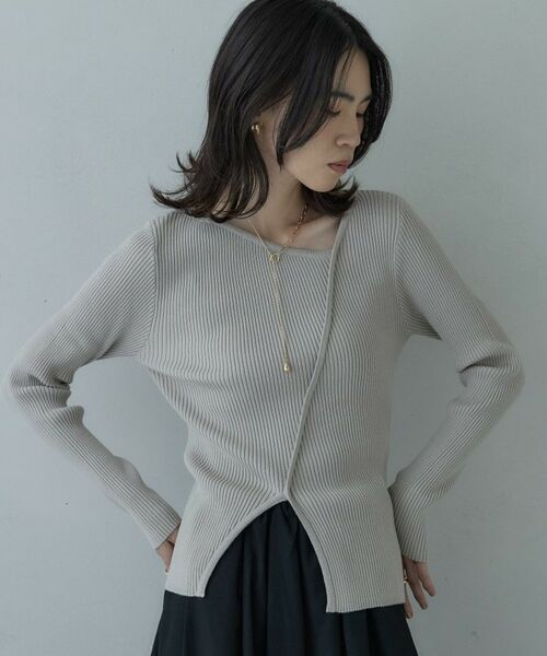 GALLEST / ギャレスト ニット・セーター | カッティングアシメリブニット | 詳細2