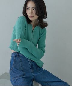 GALLEST / ギャレスト カーディガン・ボレロ | クロップドリブホックカーディガン