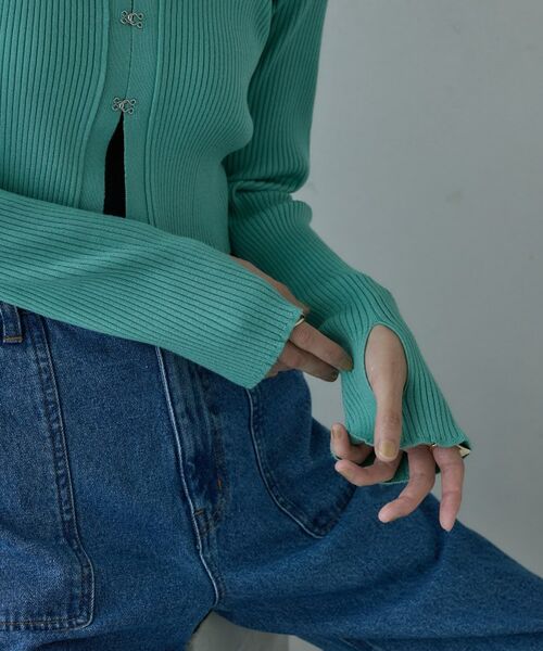 GALLEST / ギャレスト カーディガン・ボレロ | クロップドリブホックカーディガン | 詳細10