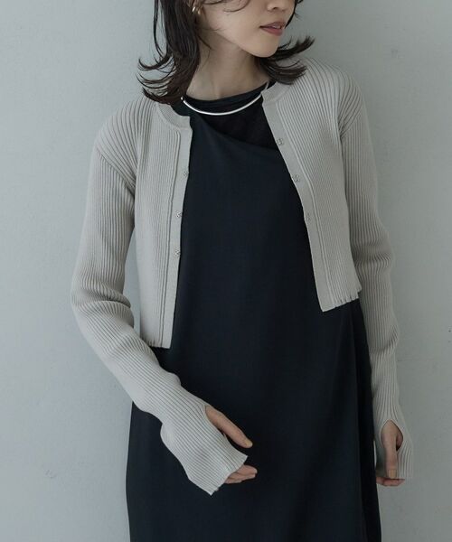 GALLEST / ギャレスト カーディガン・ボレロ | クロップドリブホックカーディガン | 詳細14