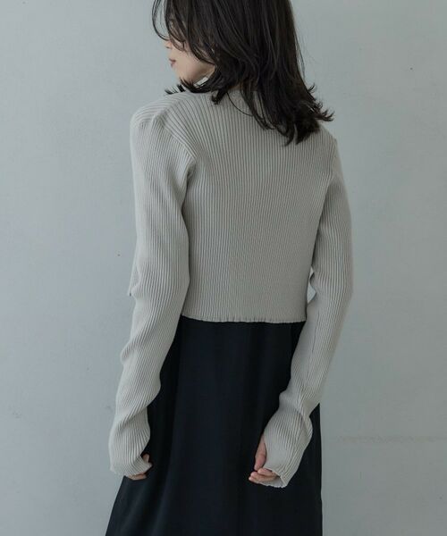 GALLEST / ギャレスト カーディガン・ボレロ | クロップドリブホックカーディガン | 詳細15