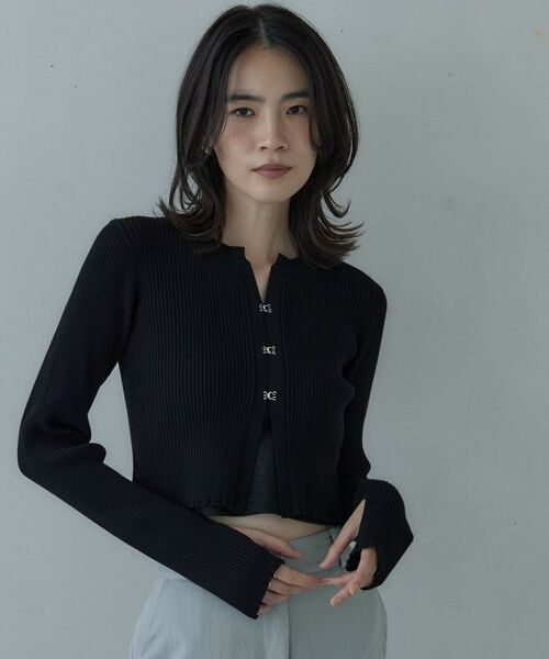 GALLEST / ギャレスト カーディガン・ボレロ | クロップドリブホックカーディガン | 詳細3