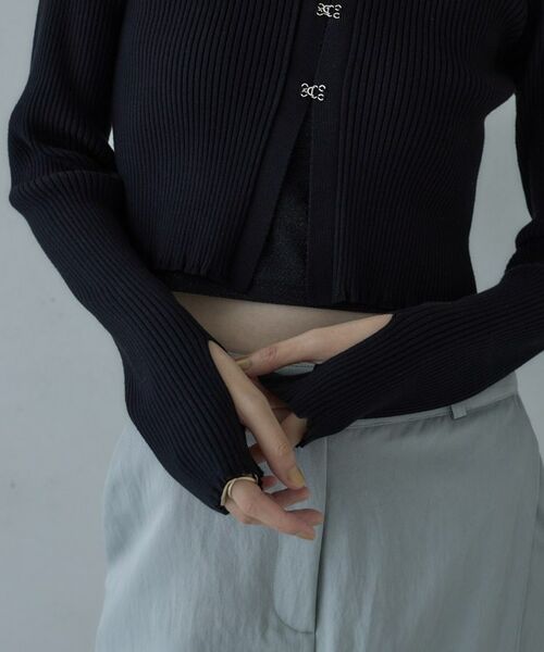 GALLEST / ギャレスト カーディガン・ボレロ | クロップドリブホックカーディガン | 詳細6