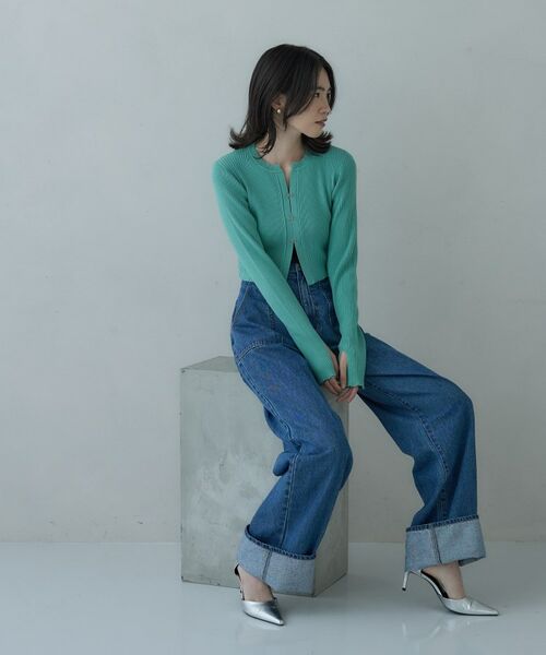GALLEST / ギャレスト カーディガン・ボレロ | クロップドリブホックカーディガン | 詳細8