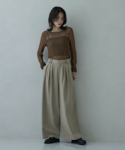 GALLEST / ギャレスト パンツ | タックワイドパンツ | 詳細1