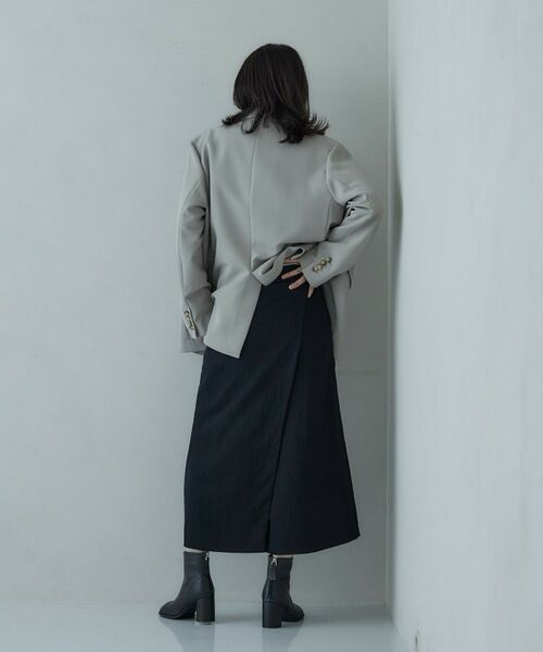GALLEST / ギャレスト ロング・マキシ丈スカート | シャインツイルラップスカート | 詳細10