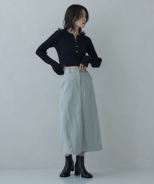 GALLEST / ギャレスト ロング・マキシ丈スカート | シャインツイルラップスカート | 詳細2