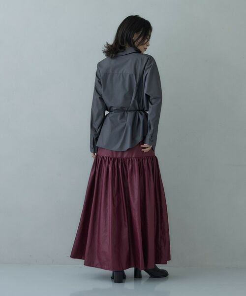 GALLEST / ギャレスト ロング・マキシ丈スカート | レザーライクマキシスカート | 詳細4