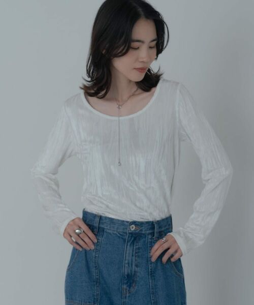 GALLEST / ギャレスト カットソー | 【一部店舗限定】クラッシュベロア2Wayカットソー | 詳細12