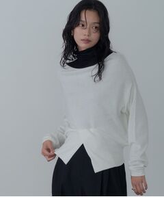 GALLEST / ギャレスト ニット・セーター | 2Wayドレープスリットニット