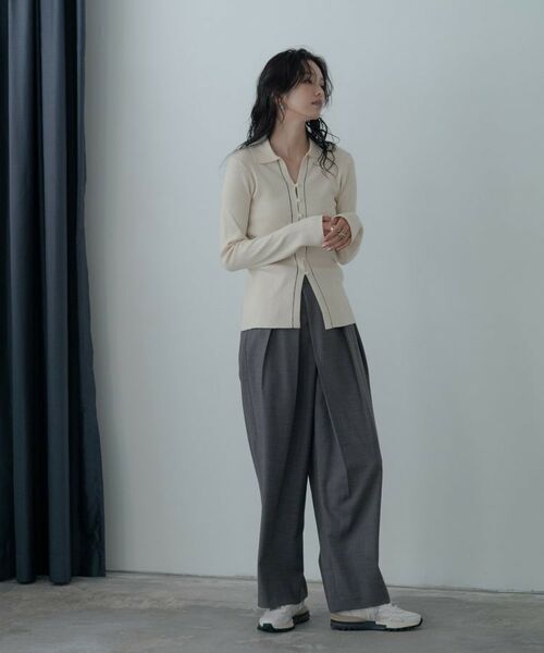 GALLEST / ギャレスト ニット・セーター | 【一部店舗限定】ポロ衿リブニット | 詳細10