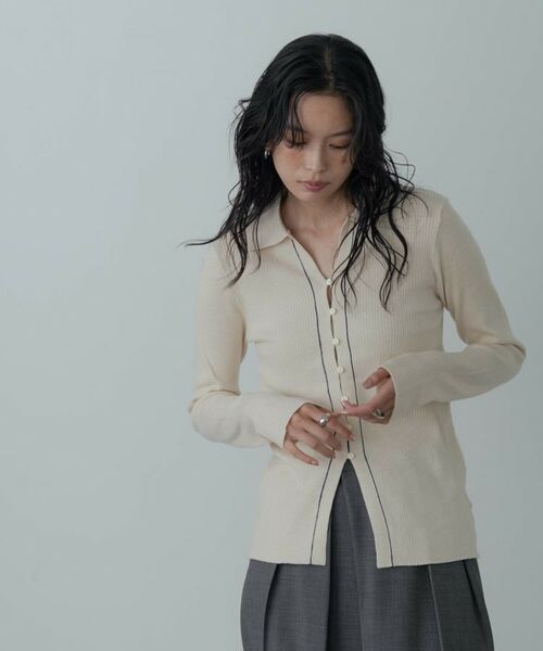 GALLEST / ギャレスト ニット・セーター | 【一部店舗限定】ポロ衿リブニット | 詳細13