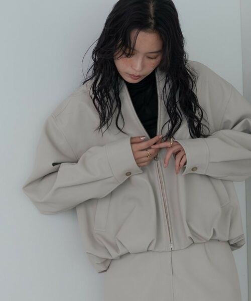 GALLEST / ギャレスト レザーブルゾン・ジャケット | 【セットアップ対応】シンセティックレザージャケット | 詳細3