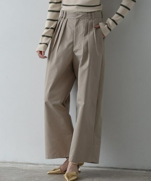 GALLEST / ギャレスト パンツ | チノシャンプレータックパンツ(ベージュ(052))