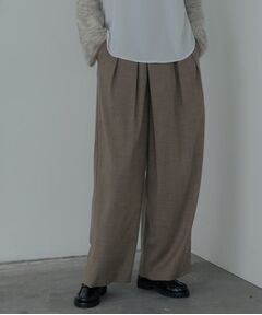 GALLEST / ギャレスト パンツ | センタータックメランジワイドパンツ