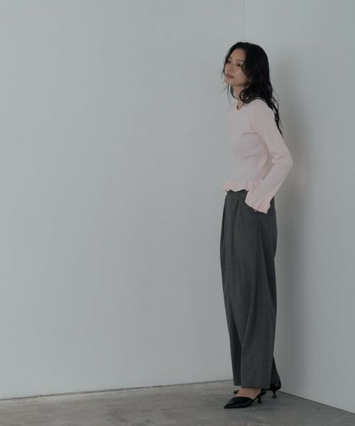 GALLEST / ギャレスト パンツ | センタータックメランジワイドパンツ | 詳細1