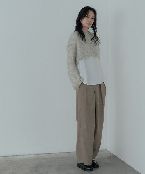 GALLEST / ギャレスト パンツ | センタータックメランジワイドパンツ | 詳細10