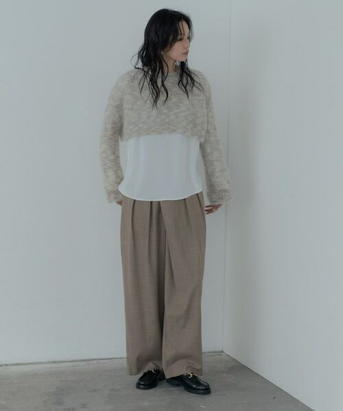 GALLEST / ギャレスト パンツ | センタータックメランジワイドパンツ | 詳細11