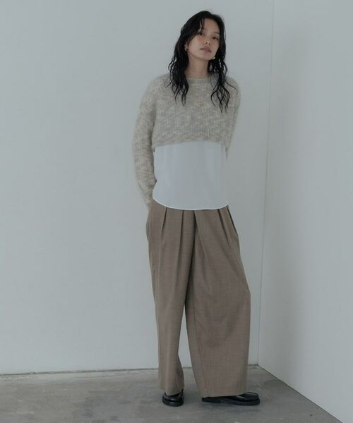 GALLEST / ギャレスト パンツ | センタータックメランジワイドパンツ | 詳細12