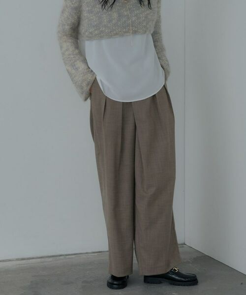 GALLEST / ギャレスト パンツ | センタータックメランジワイドパンツ | 詳細14
