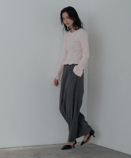 GALLEST / ギャレスト パンツ | センタータックメランジワイドパンツ | 詳細2