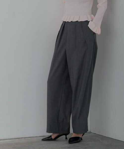 GALLEST / ギャレスト パンツ | センタータックメランジワイドパンツ | 詳細6