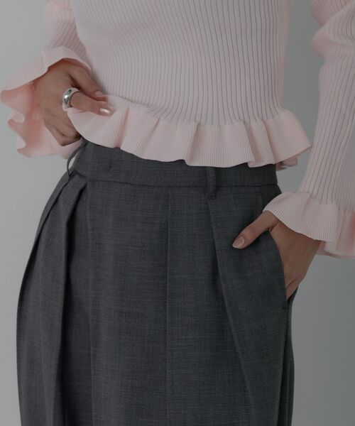 GALLEST / ギャレスト パンツ | センタータックメランジワイドパンツ | 詳細8