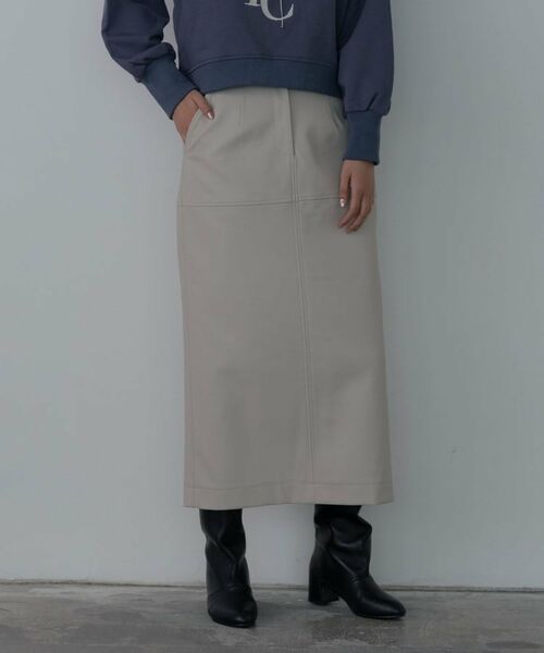 GALLEST / ギャレスト ロング・マキシ丈スカート | 【セットアップ対応】シンセティックレザースカート | 詳細12