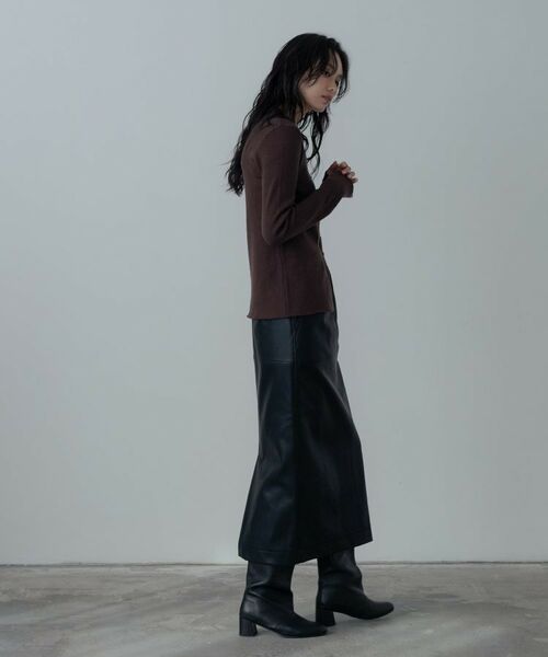 GALLEST / ギャレスト ロング・マキシ丈スカート | 【セットアップ対応】シンセティックレザースカート | 詳細19