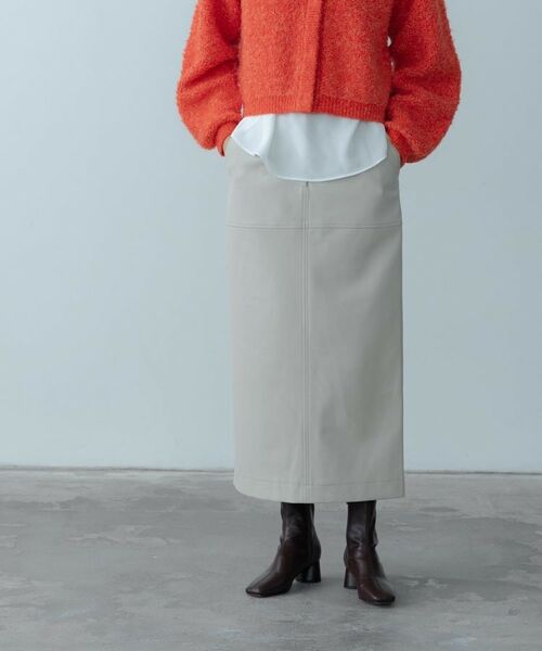 GALLEST / ギャレスト ロング・マキシ丈スカート | 【セットアップ対応】シンセティックレザースカート | 詳細5