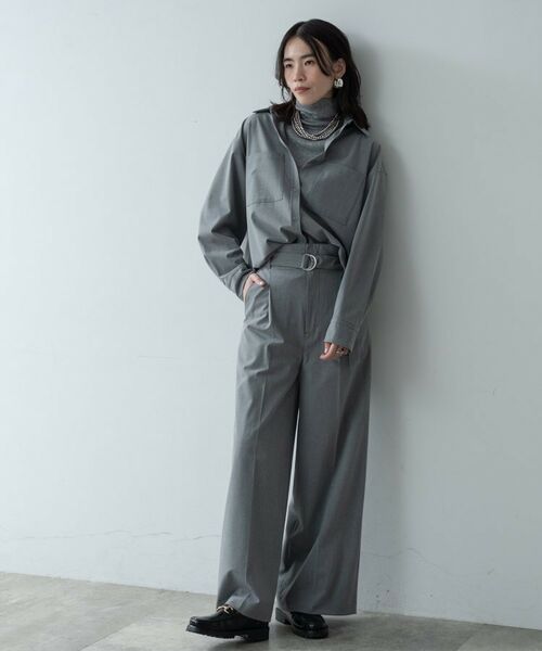 GALLEST / ギャレスト シャツ・ブラウス | Timeless｜ウーステッドライクフォルムシャツ【セットアップ対応】 | 詳細1