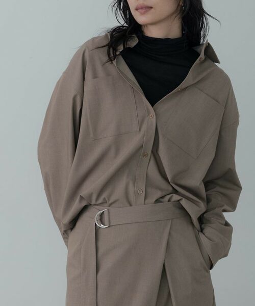 GALLEST / ギャレスト シャツ・ブラウス | Timeless｜ウーステッドライクフォルムシャツ【セットアップ対応】 | 詳細17