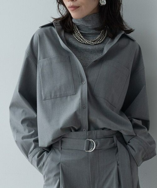 GALLEST / ギャレスト シャツ・ブラウス | Timeless｜ウーステッドライクフォルムシャツ【セットアップ対応】 | 詳細3