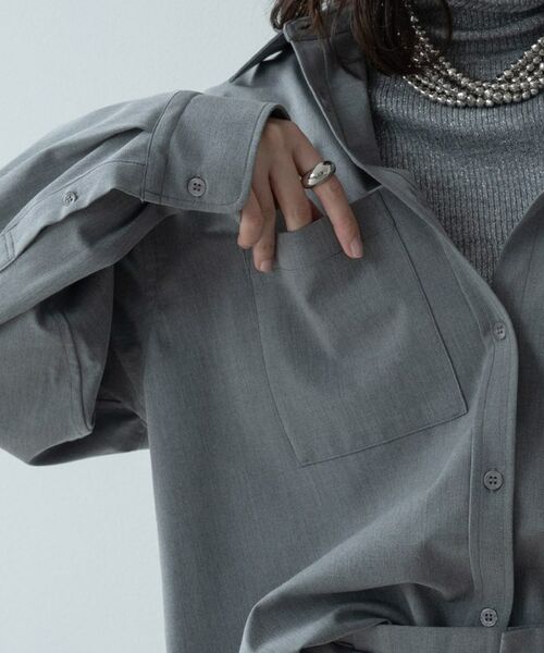 GALLEST / ギャレスト シャツ・ブラウス | Timeless｜ウーステッドライクフォルムシャツ【セットアップ対応】 | 詳細5
