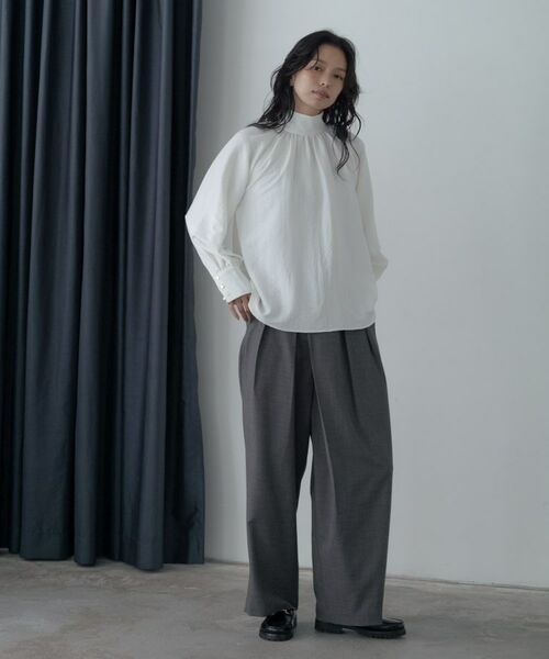 GALLEST / ギャレスト シャツ・ブラウス | ヴィンテージワッシャーハイネックブラウス | 詳細10