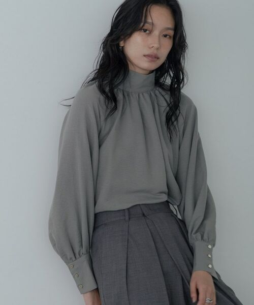 GALLEST / ギャレスト シャツ・ブラウス | ヴィンテージワッシャーハイネックブラウス | 詳細2