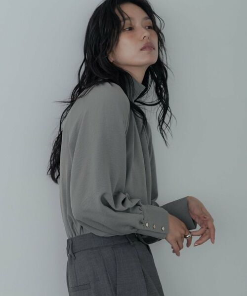 GALLEST / ギャレスト シャツ・ブラウス | ヴィンテージワッシャーハイネックブラウス | 詳細4