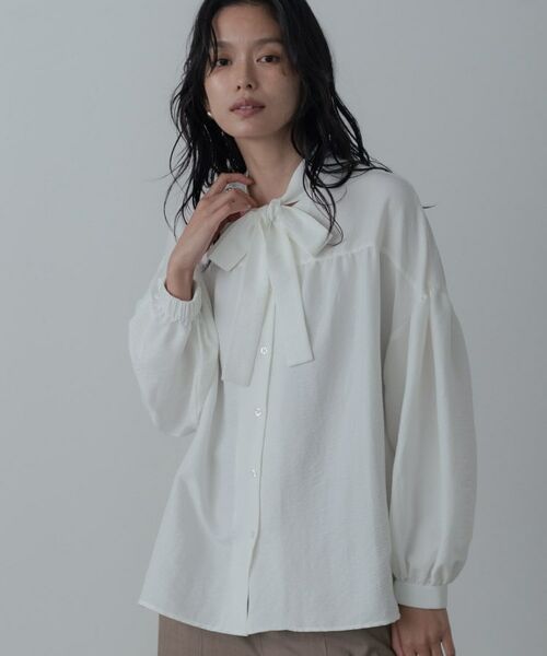 GALLEST / ギャレスト シャツ・ブラウス | ピーチタッチボウタイブラウス | 詳細14