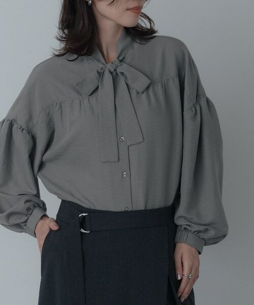 GALLEST / ギャレスト シャツ・ブラウス | ピーチタッチボウタイブラウス | 詳細4