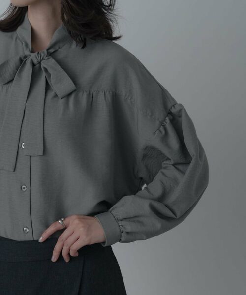 GALLEST / ギャレスト シャツ・ブラウス | ピーチタッチボウタイブラウス | 詳細9