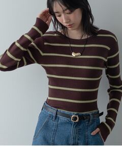 GALLEST / ギャレスト ニット・セーター | バックオープンボーダーリブニット