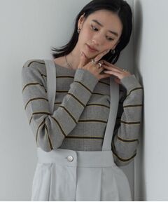 GALLEST / ギャレスト ニット・セーター | バックオープンボーダーリブニット