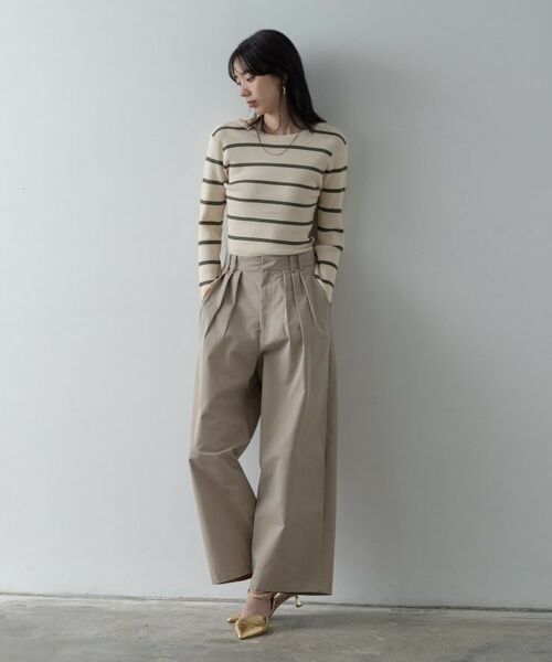 GALLEST / ギャレスト ニット・セーター | バックオープンボーダーリブニット | 詳細1