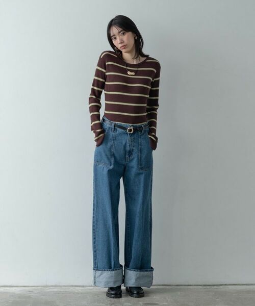 GALLEST / ギャレスト ニット・セーター | バックオープンボーダーリブニット | 詳細10