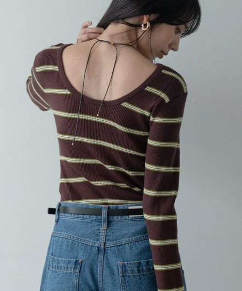 GALLEST / ギャレスト ニット・セーター | バックオープンボーダーリブニット | 詳細15