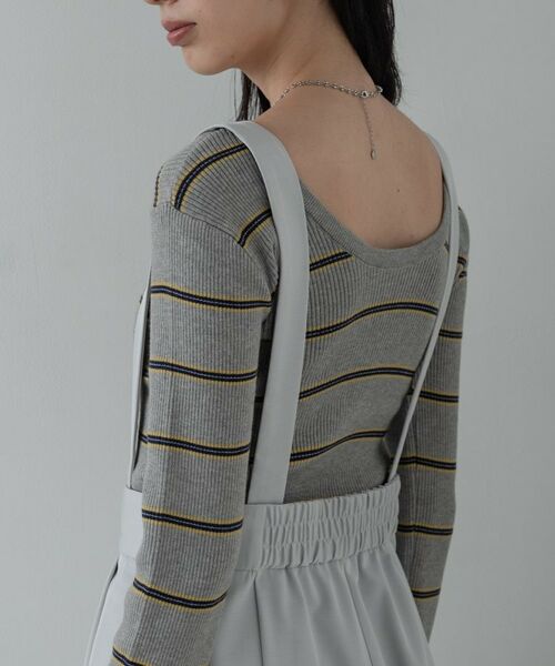 GALLEST / ギャレスト ニット・セーター | バックオープンボーダーリブニット | 詳細22