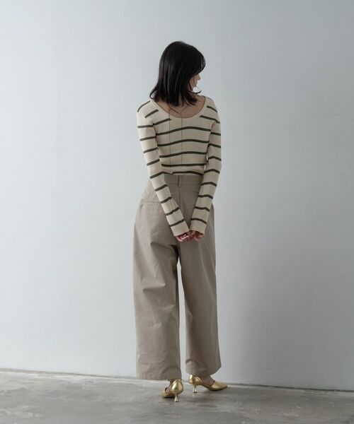 GALLEST / ギャレスト ニット・セーター | バックオープンボーダーリブニット | 詳細4