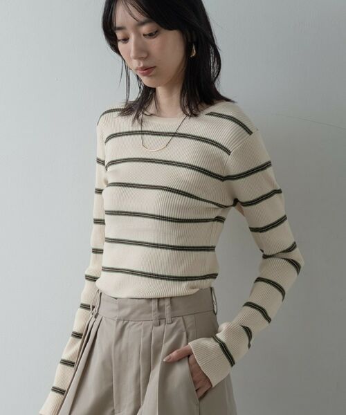 GALLEST / ギャレスト ニット・セーター | バックオープンボーダーリブニット | 詳細6