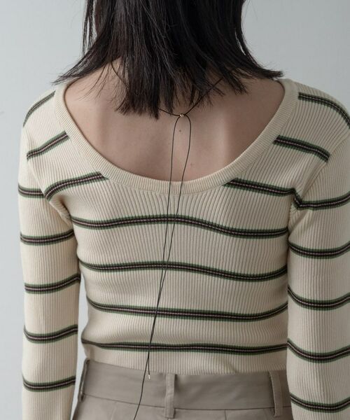 GALLEST / ギャレスト ニット・セーター | バックオープンボーダーリブニット | 詳細8